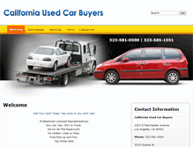 Tablet Screenshot of californiausedcarbuyers.com